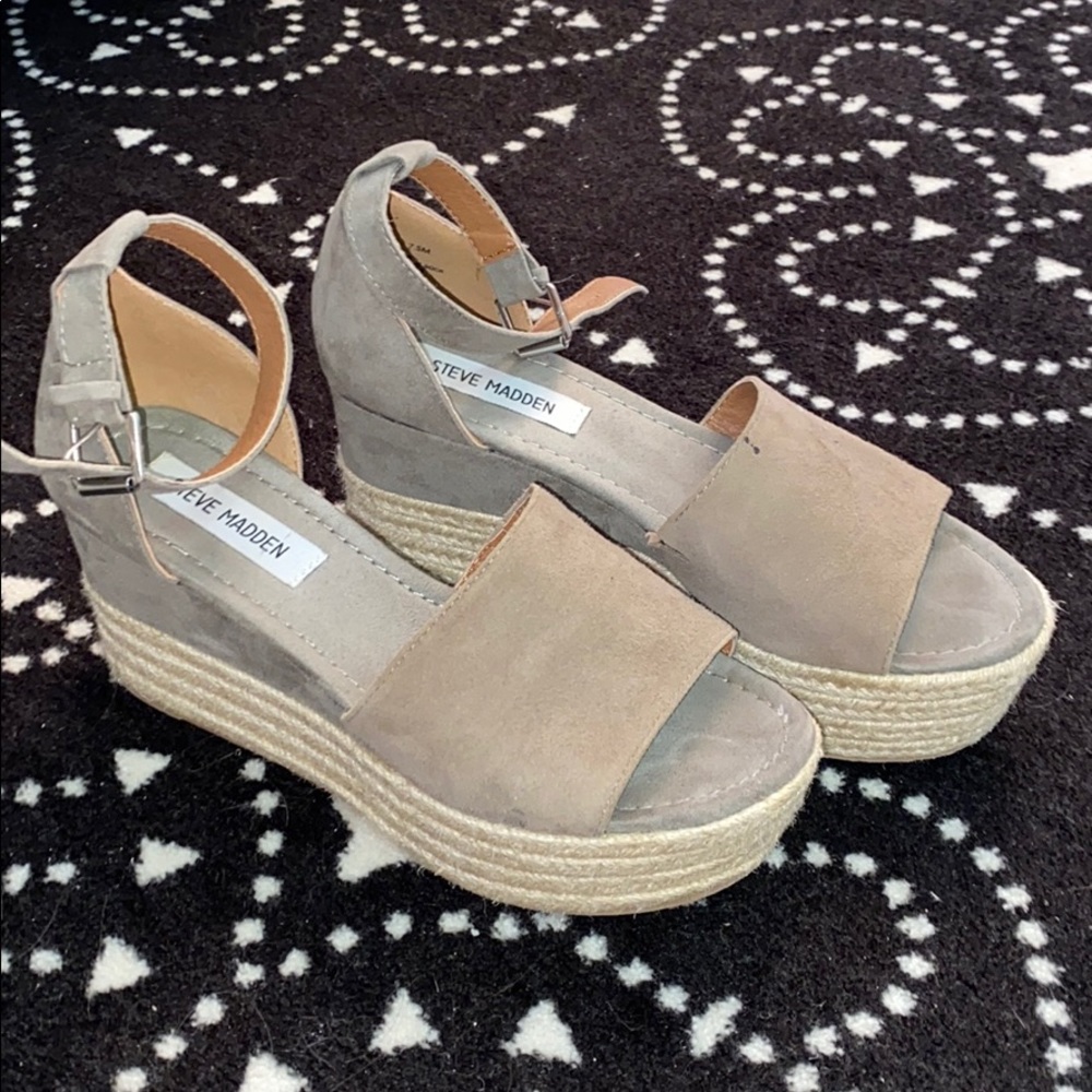 Steve Madden Grey Espadrilles